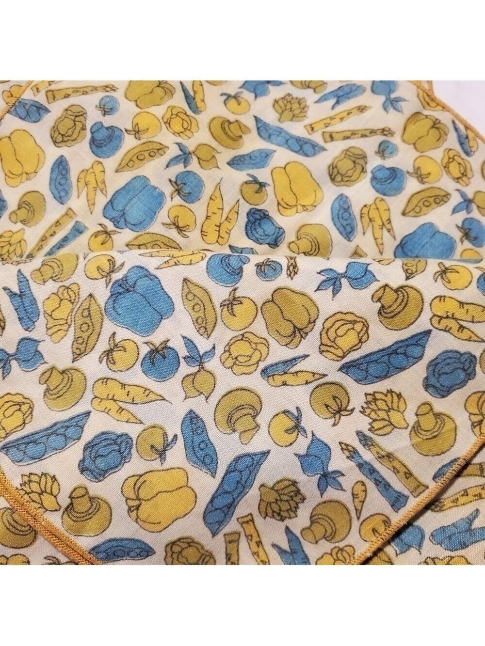Vtg lot of 5 MCM Mushroom vegetables table linens Napkins set retro - Picture 4 of 8